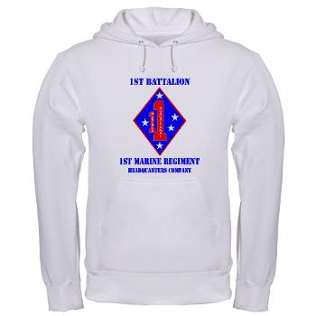 HQC1MR - A01 - 03 - HQ Coy - 1st Marine Regiment with Text - Hooded Sweatshirt - Click Image to Close